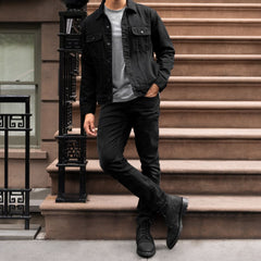 Denim Trucker Jacket | Pitch Black