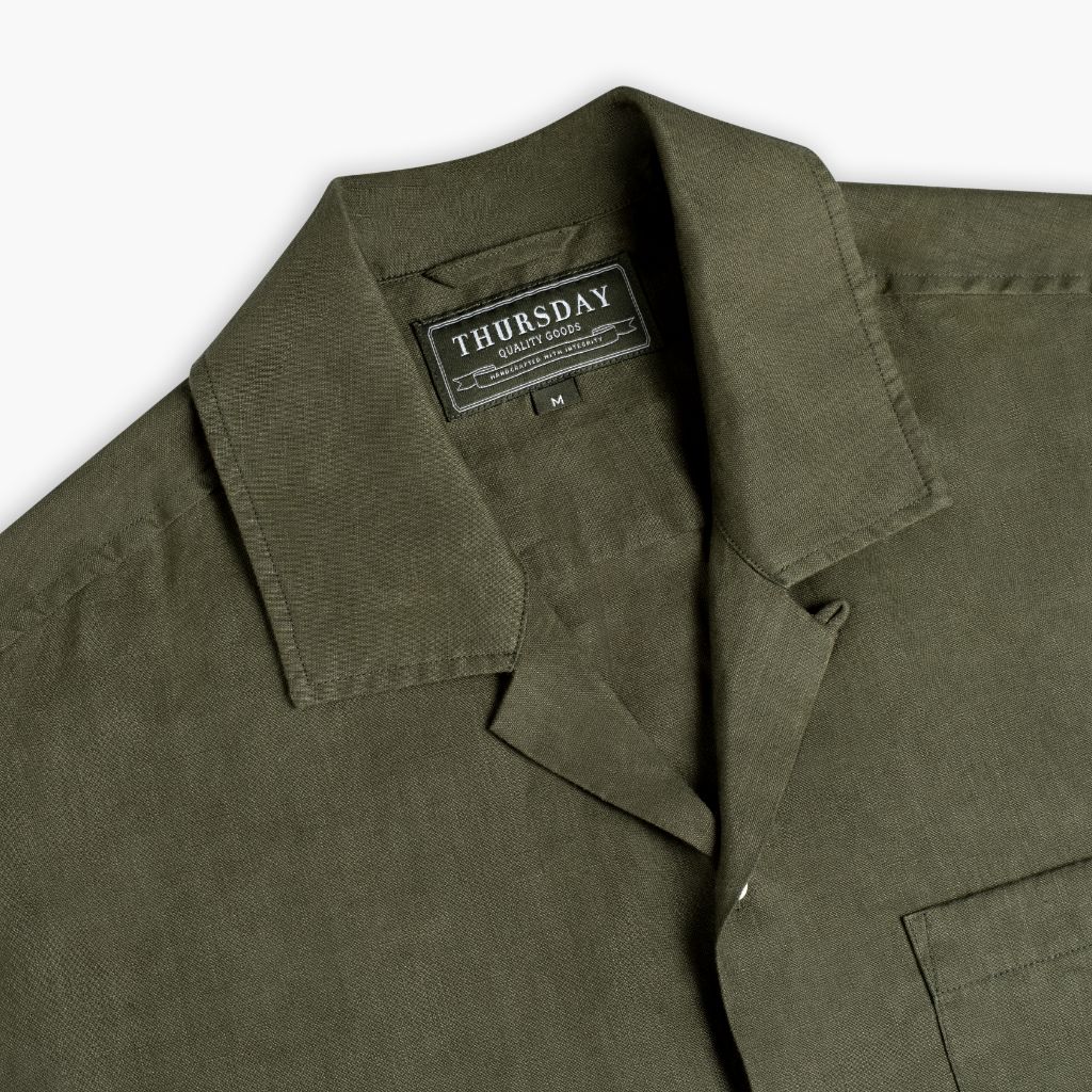 Linen Camp Shirt | Olive