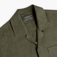 Linen Camp Shirt | Olive