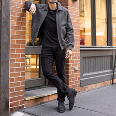 Major League Jacket | Grey Textured