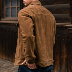 Suede Trucker Jacket | Dusty