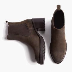 W Knockout | Dark Olive Suede