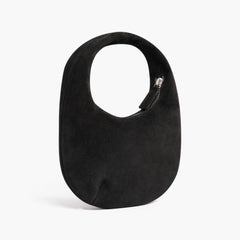 Mini Crescent | Black Suede